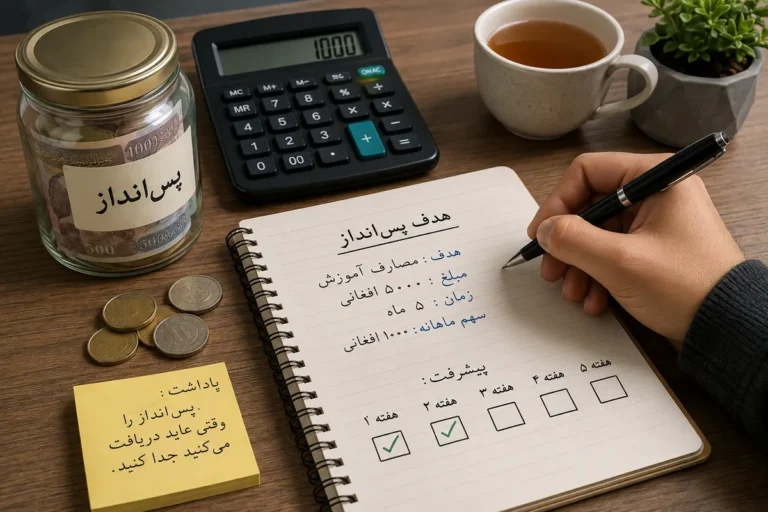 نحوه تعیین هدف پس‌انداز با برنامه‌ریزی مالی و مدیریت پول
